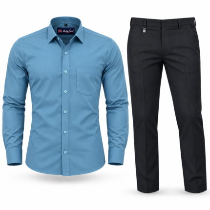 Dusty Sky Blue + Black