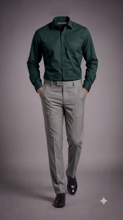 Dark Bottle Green + Steel Grey